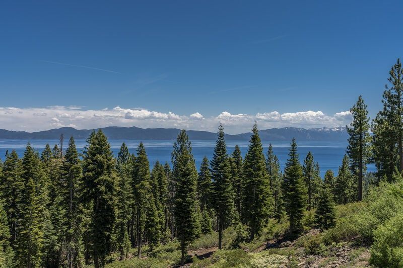 view of lake and mountains